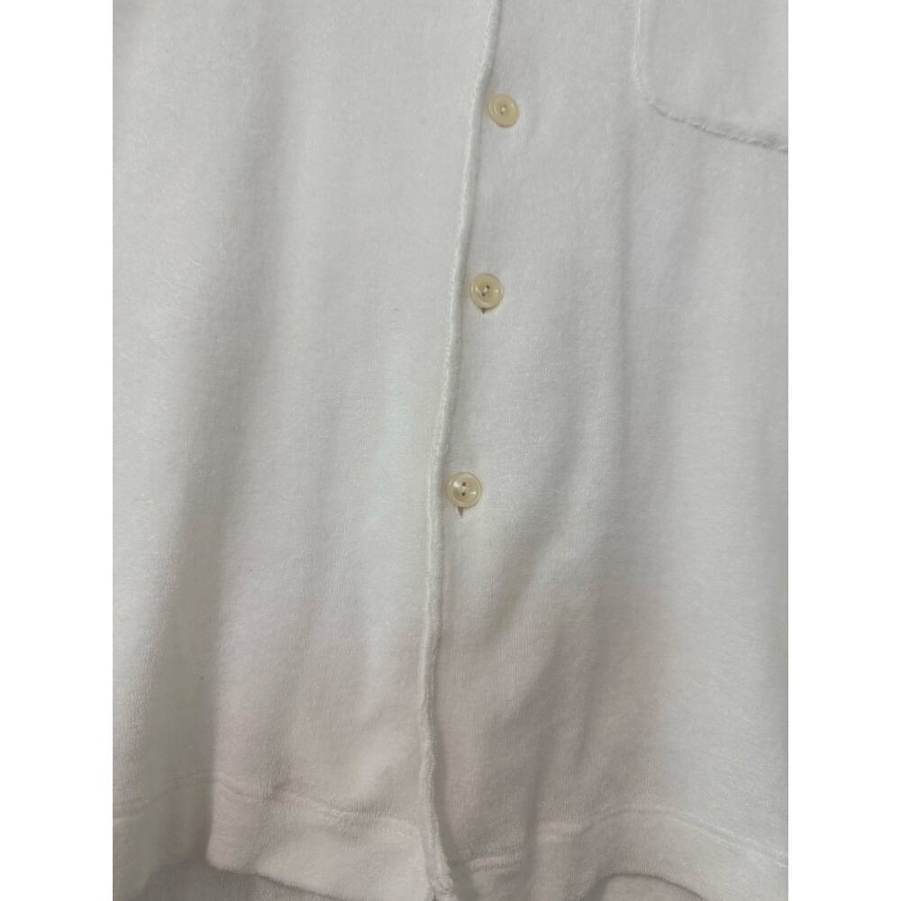 Eton White Terry Cloth Button-Front Shirt | 100% Cotton | Made in Europe | M - Picture 7 of 7
